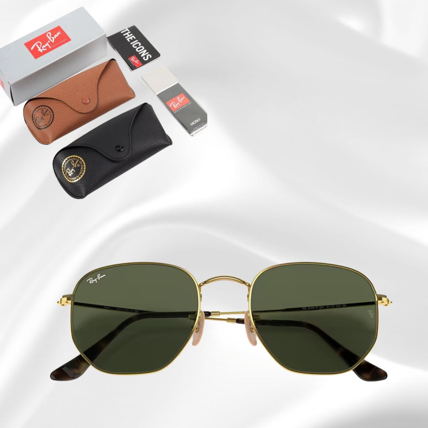 Gafas de lujo Rayban Hexagonales + Estuche Original